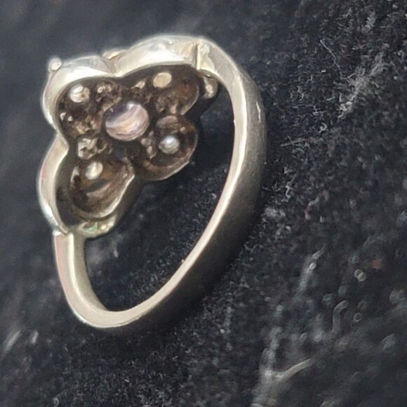 925 Sterling Silver Vintage Amethyst Ring Size 5 - Picture 8 of 9